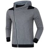 Mens Slanted Hooded Running Jacket